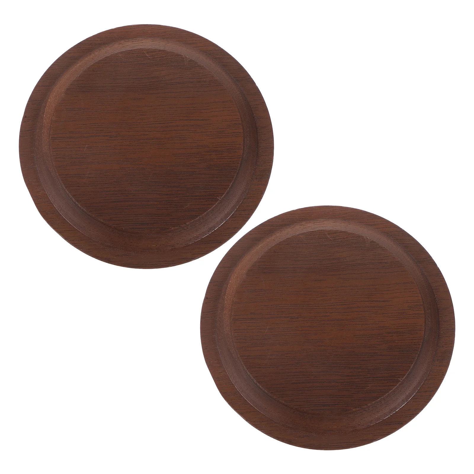 

2Pcs Dark Walnut Tea Mug Lid 3.38x3.38in Natural Wooden Cover Airtight Reusable Lid for Glass Cups Teapots Teacup Cover Wood