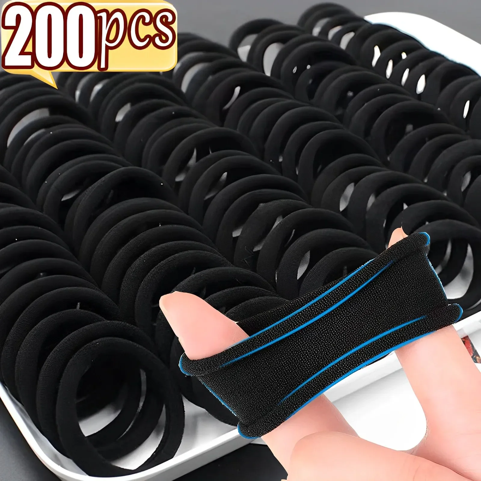 10-200PCS High Elastic Hair Bands for Women Girls Black Hairband Rubber Ties Ponytail Holder Scrunchies Kids Hair Accessories