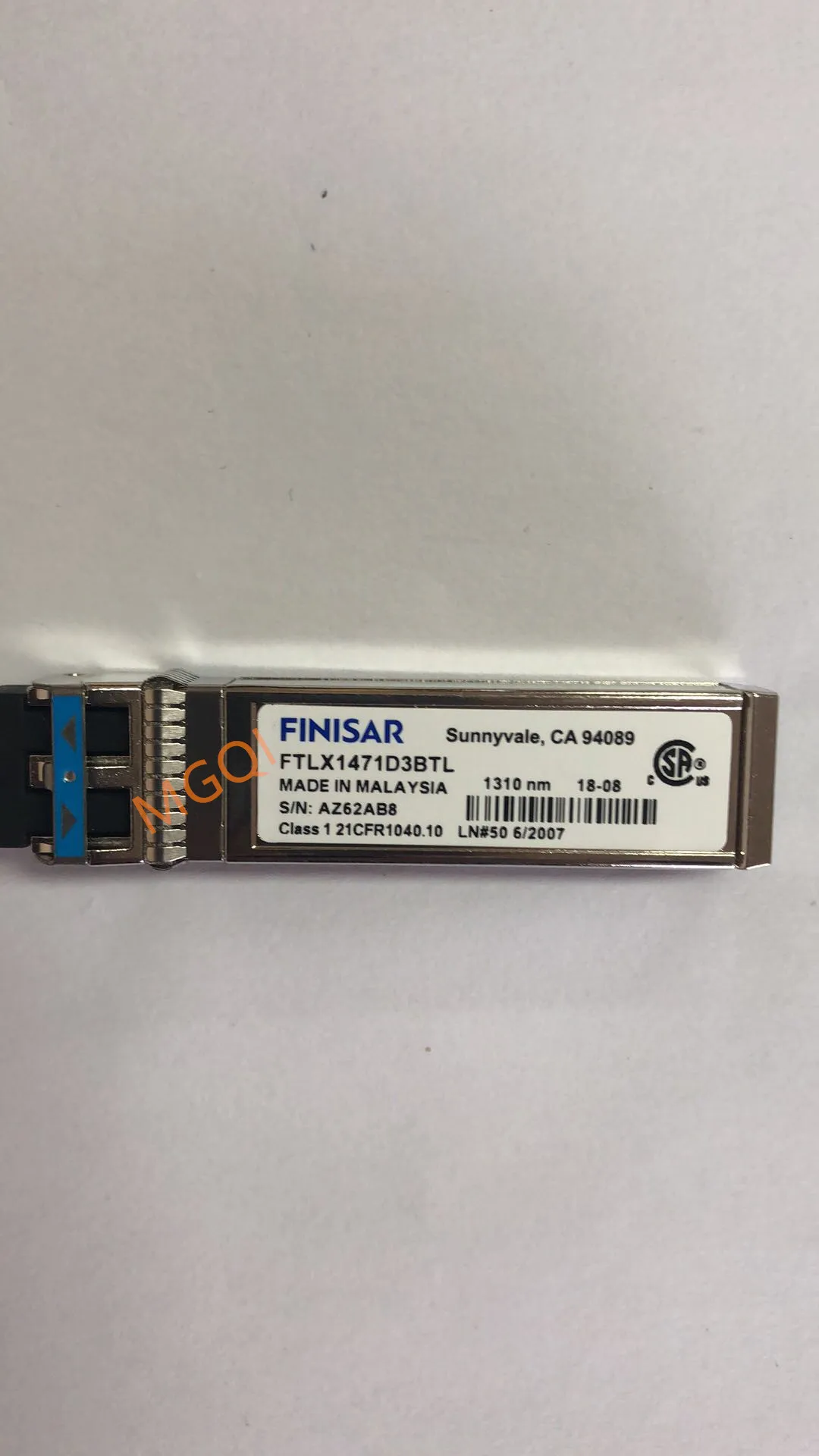 Ftlx141d3btl Finisar Fiber ، 10G ، 10 m ، 10 m ، 1310NM ، SM 10 gb ، SFp ، 10G ، وضع فردي ، FTLX1471D3BTL