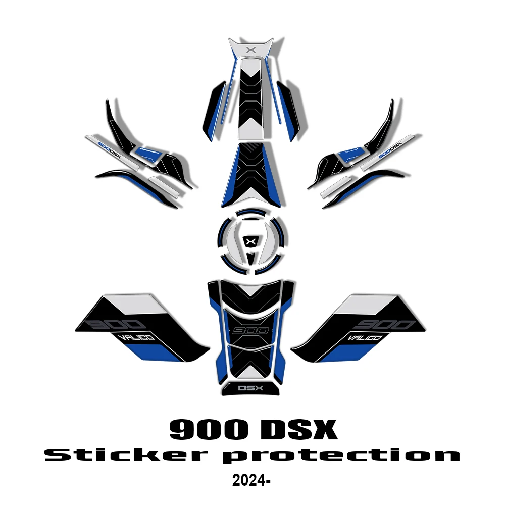 ds900x 2024 Accessories 3D Epoxy Resin Sticker Protection Kit Fuel Tank Pad for Voge Valico 900DSX 2024