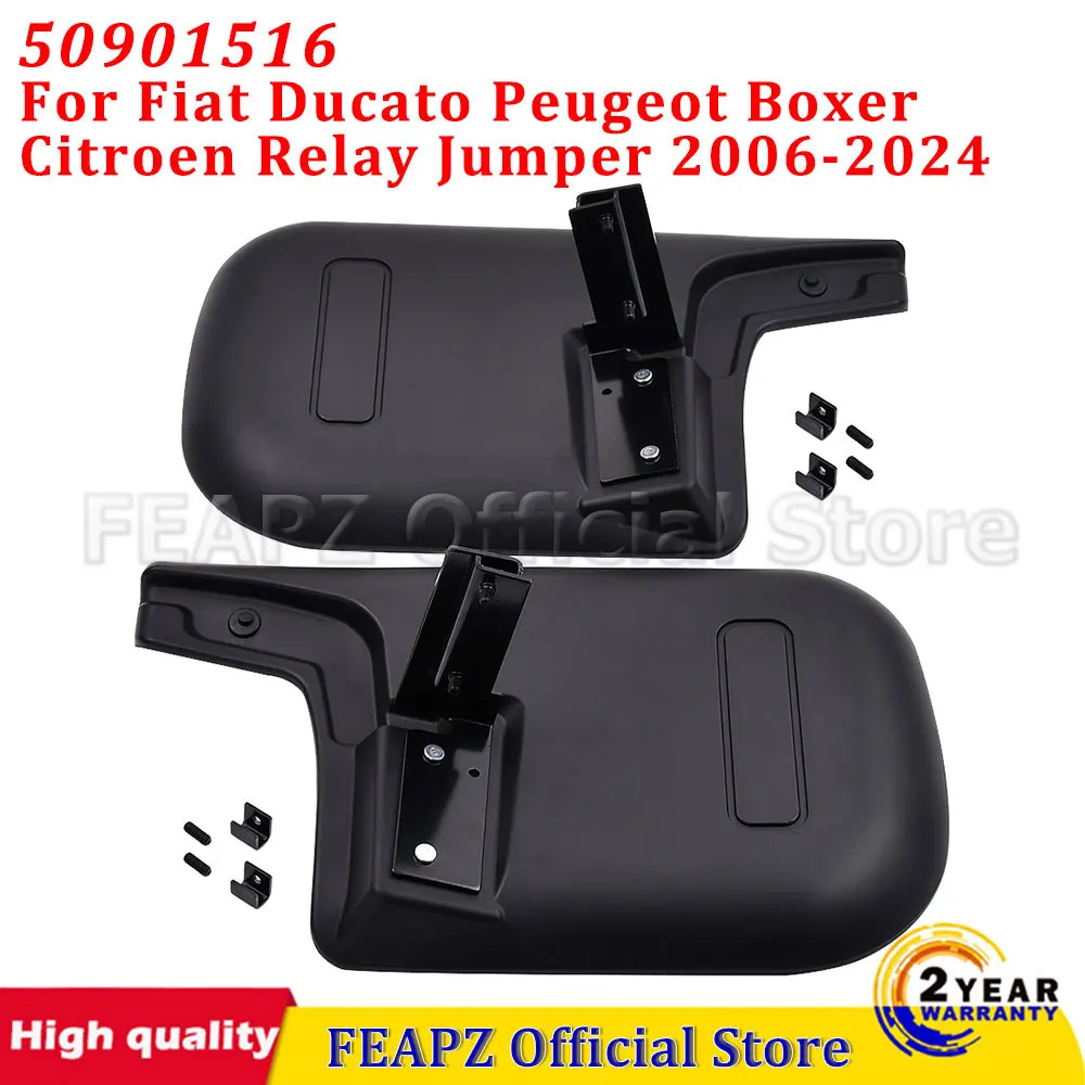 For Fiat Ducato Peugeot Boxer Citroen Relay Jumper 2006-2024 1 Pair Rear Mud Flap Black 50901516 Auto Replacement Part