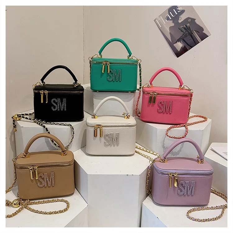 2025 Women's Box Bag, Chic Letter-Design Shoulder Bag, Versatile Top-Handle Crossbody Purse, Luxury Designer Tote