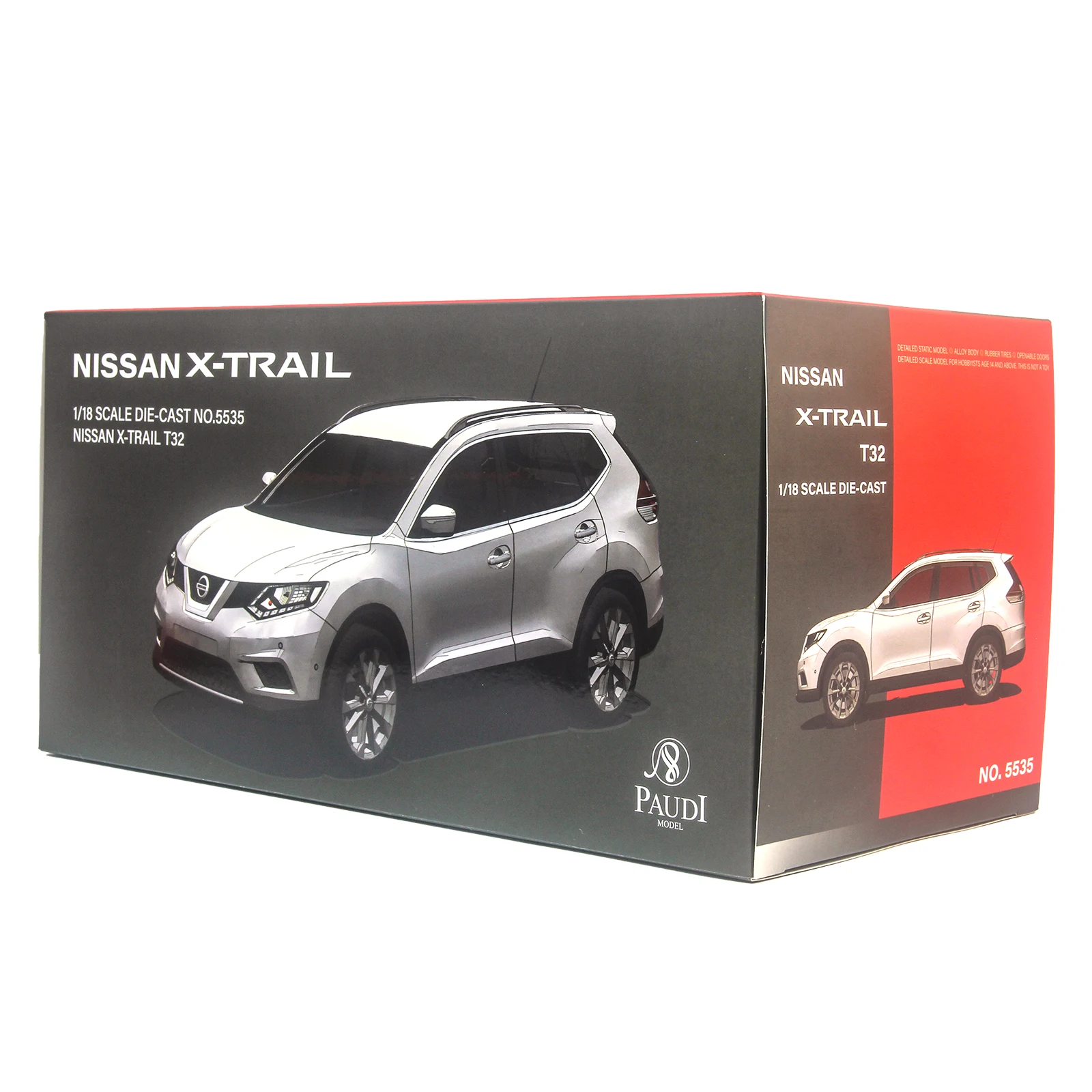 Paudi High Quality 2018 Nissan X-trail NA 1:18 Scale 2018 Nissan Rogue Metal Diecast Model Car Alloy Body Collectible Display