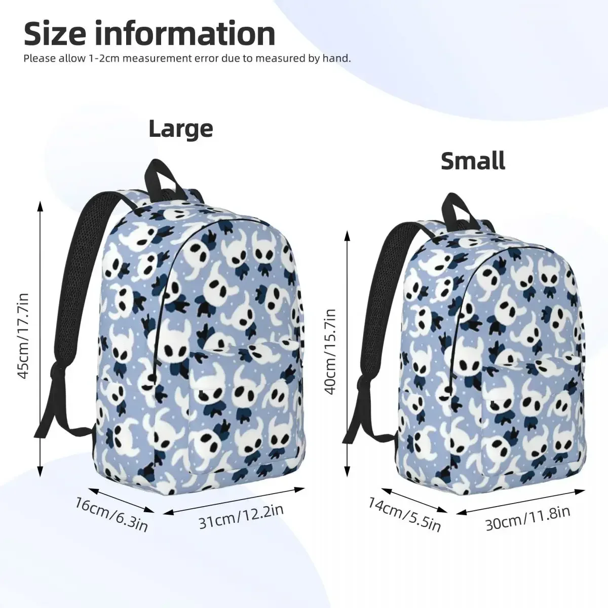 Hollow Knight Woman Small Backpacks Boys Girls Bookbag Casual Shoulder Bag Portability Laptop Rucksack Children School Bags