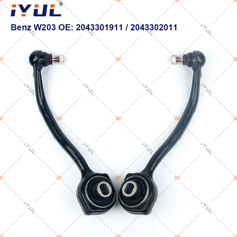 IYUL A Pair Front Control Arm Straight For Mercedes Benz C-Class W203 CL203 S203 CLK C209 A209 SLK R171 A2043301911 A2043302011