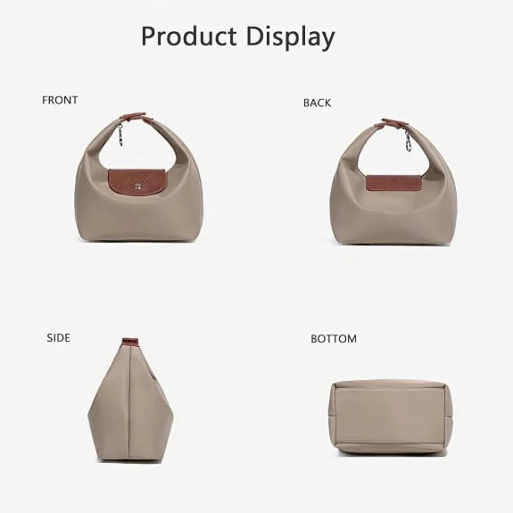 Waterproof Nylon Crossbody Bag for Women with Two Detachable Straps Versatile Fashionable Dumpling Handbag Tote 4