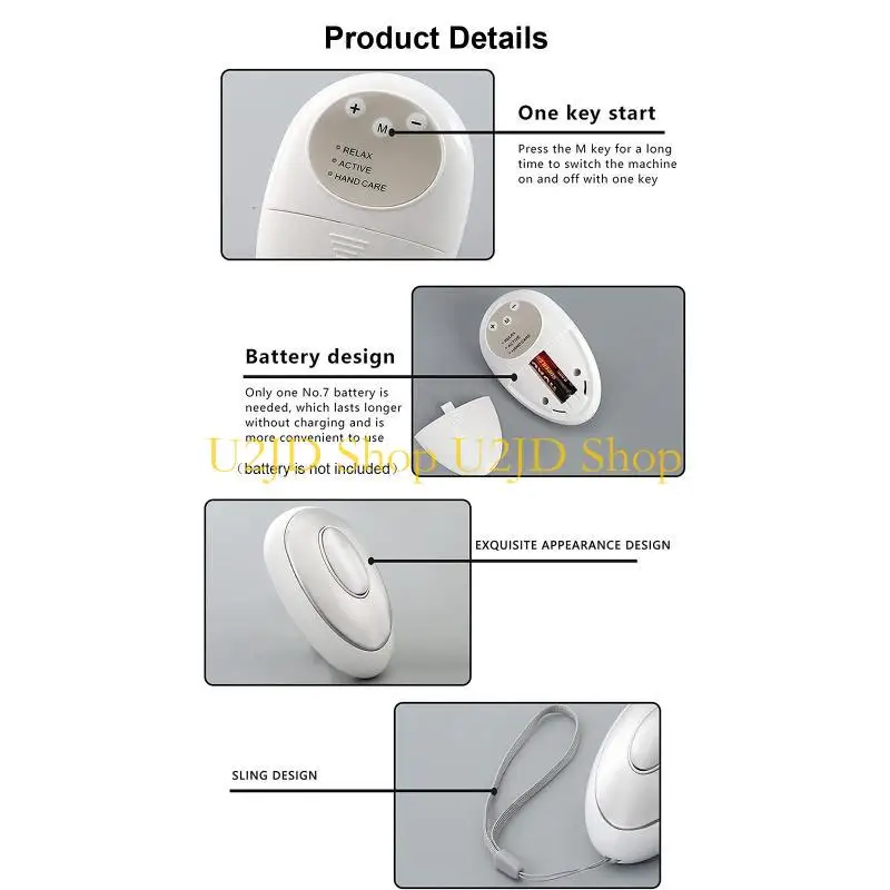 U2JD Handheld Sleep Aid Device Micro Current Intelligent Sleep Devices with for Home Bedroom Bed Massager Anxiety