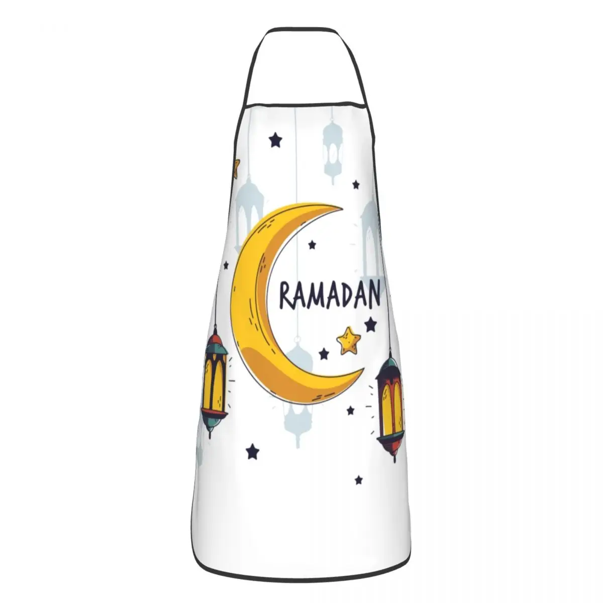 Unisex Ramadan Kareem Muslim Islamic Kitchen Chef Cooking Baking Apron Men Women Eid Mubarak Tablier Cuisine for Painting