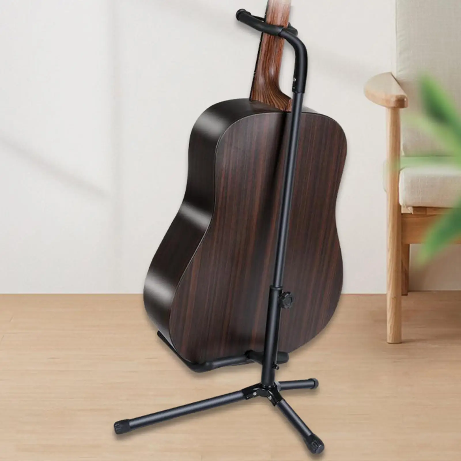 Guitar Stand Floor Thick Non Slip Rubber Feet with Neck Holder Folding Electric