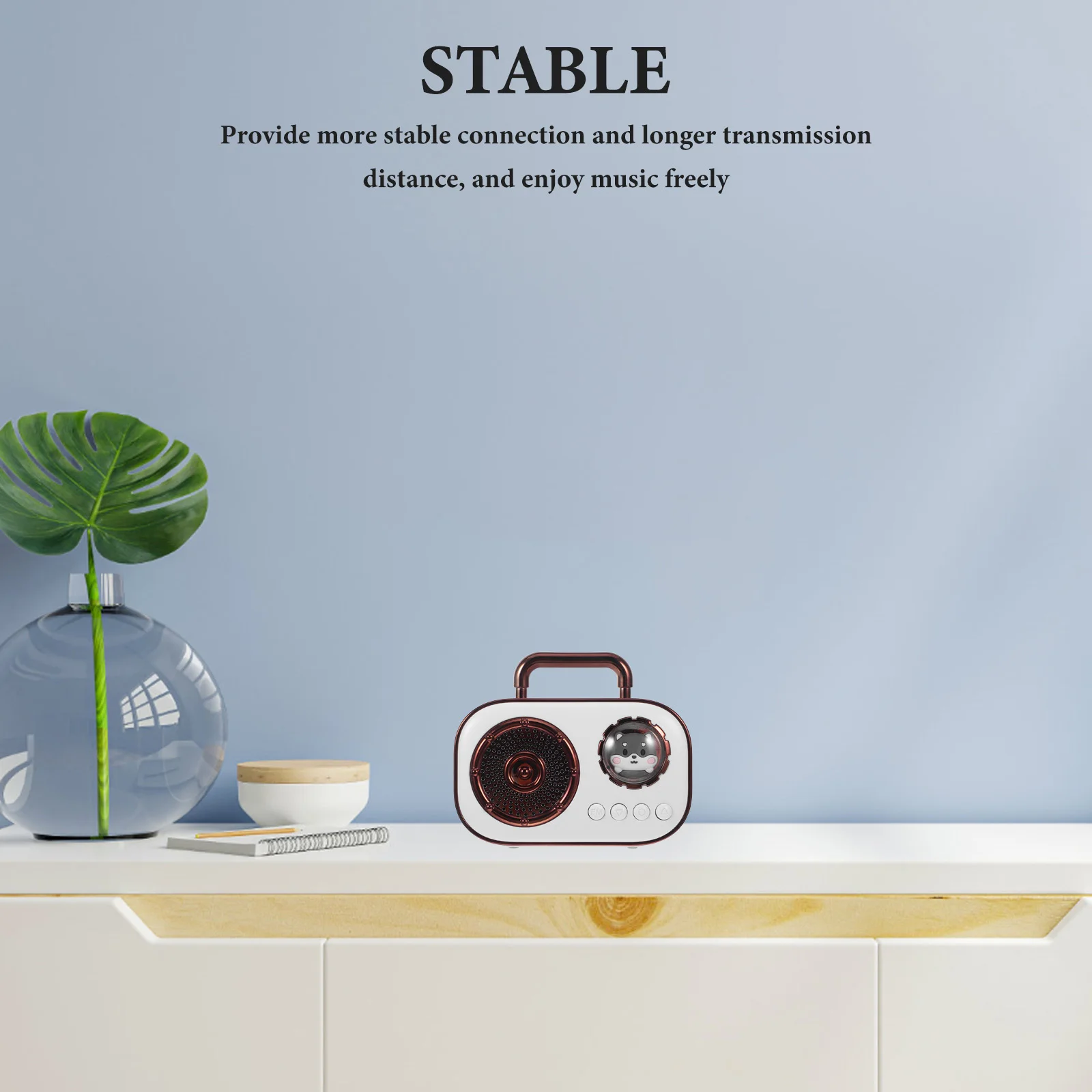 

Space Capsule Speaker White 360° Surround Sound Wireless Mini Portable Speaker For Bedroom Office Outdoor Travel