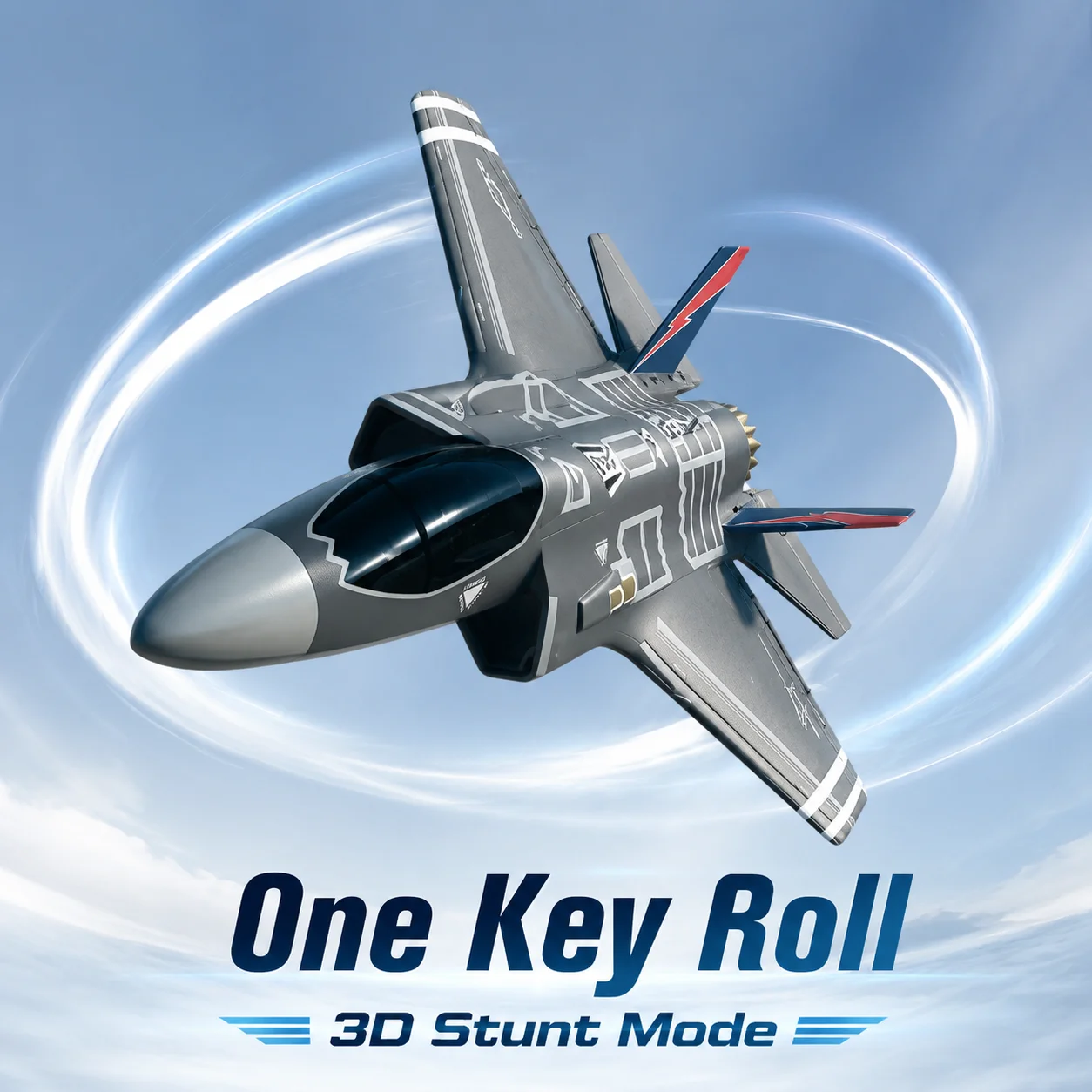F35 Lightning Remote Control Jet Aircraft Six Axis Gyroscope 2.4GHz Remote Control 40MM Channel Fan Fixed Wing Outdoor EPP