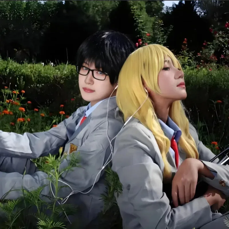 

Аниме Your Lie in April Miyazono Kaori Arima Kousei Косплей Костюм Школьная форма JK Одежда для мальчиков и девочек Карнавальное праздничное платье Upx;