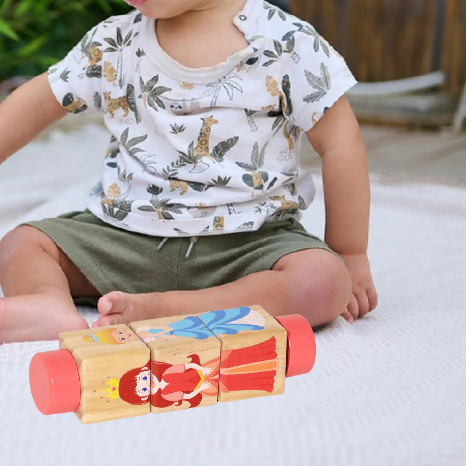 

Building Blocks Educational Wood Rotating Toy Baby Fine Motor Skills Game for Preschool Early Learning