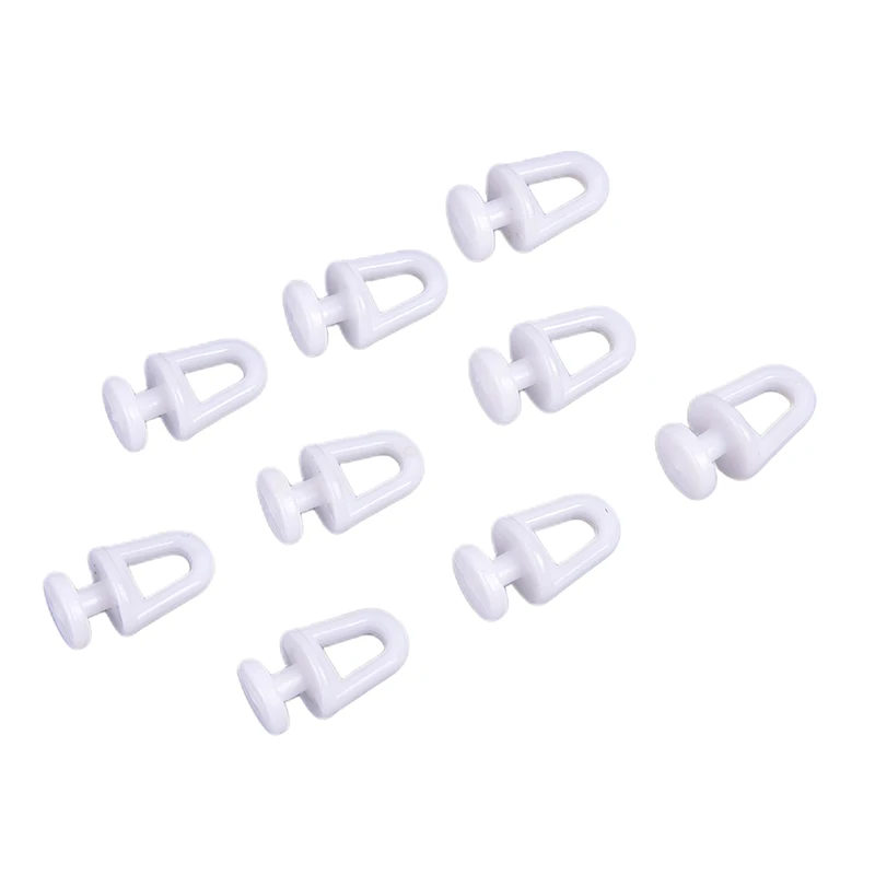 60Pcs Curtain Curtain rail White Modern style access Plastic Curtain Track Glider For Home Hanging Curtain Glider Hook Ring Rail