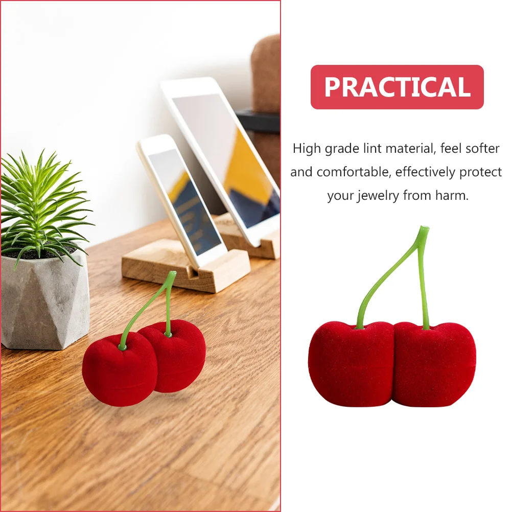 صندوق مجوهرات كرز الوبر ذو سطح أملس صندوق تخزين الأقراط لمنظم المجوهرات بجانب السرير ومنظم الأقراط الرقيقة