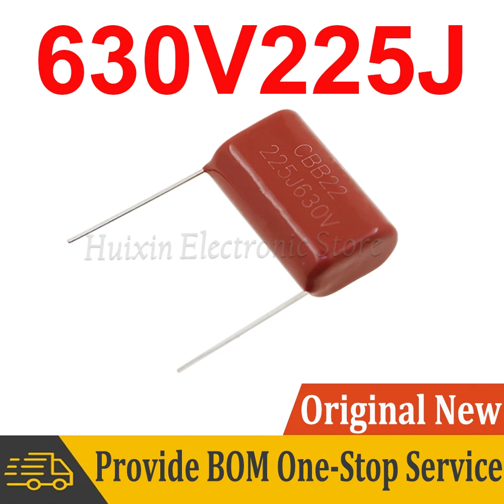 10pcs CBB22 630V225J 225J630V 630V 225J 2.2UF Pitch 25mm CBB Polypropylene Film Capacitor