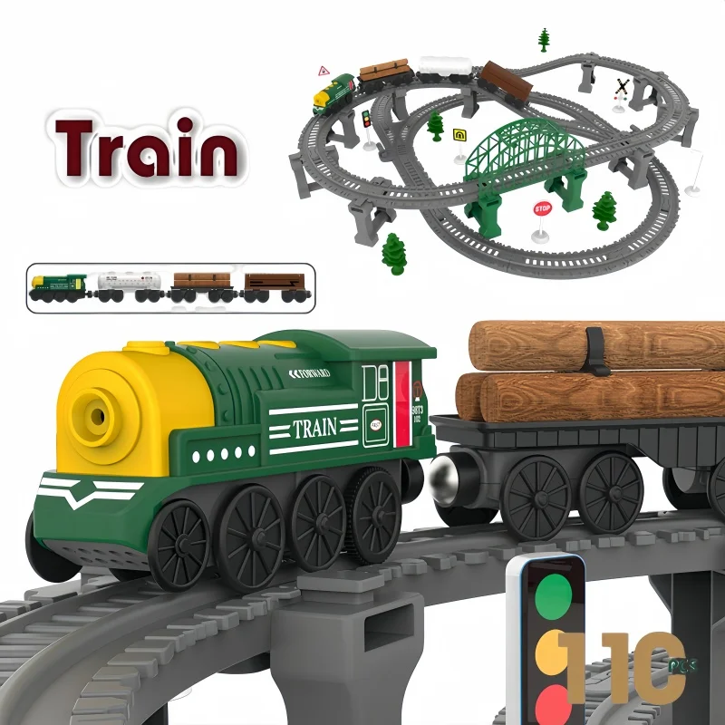 

110pcs Train Track Set - Truck Toys for Boys and Girls over 3 Years Old, Perfect Gift for Birthday, Valentine's Day, Easter
