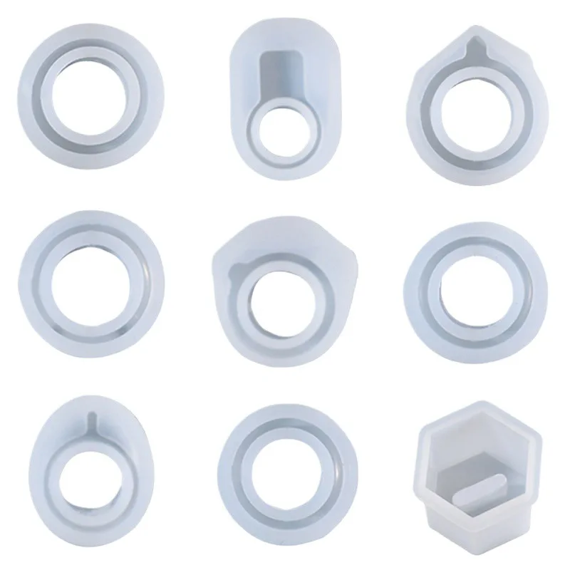 6 styles Silicone Mold jewelry finger ring mold Resin Silicone Mould handmade tool DIY Craft epoxy resin molds size16/16.6/17mm
