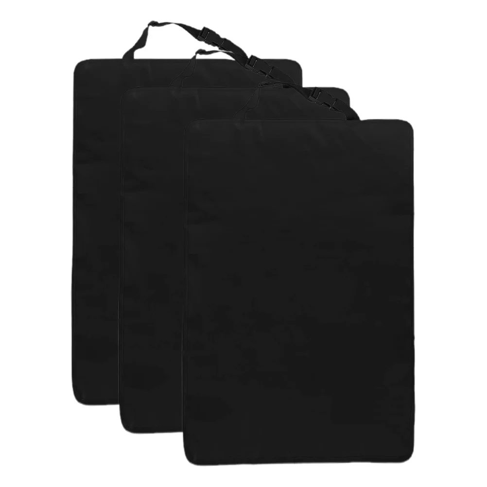 

3Pcs Durable Car Seat Back Cover Mud Protection Stylish Design Adjustable Fit Backseat Organizer Accessories Seat Back Mat