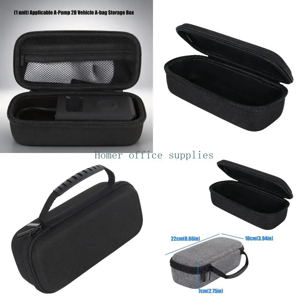 K43B Hard Shell Inflator Storage Case for 2D Device, Full Opening Carry Case with Handle for Car Travel and Daily Use
