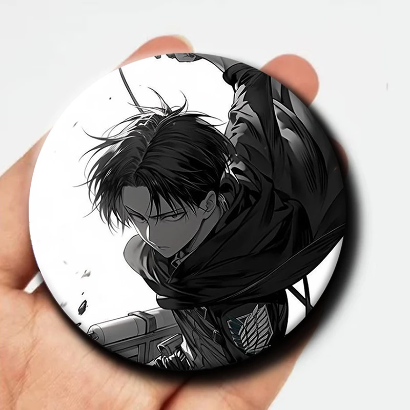 Cartoon Character Levi Ackerman Button Pin Badge Anime Levi Ackerman Brooch Creative Badge