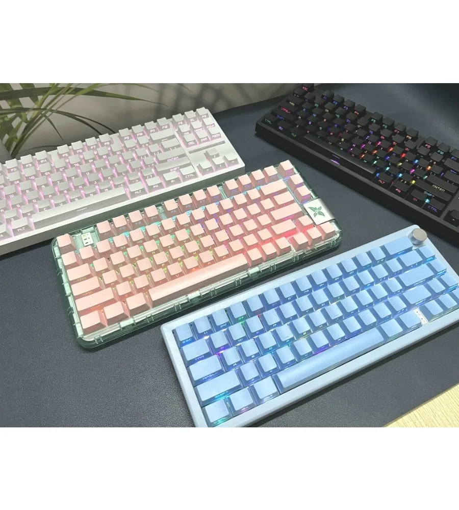 PBT micro-matte surface 131 key infection gradual change personality adaptation mechanical keyboard side engraved