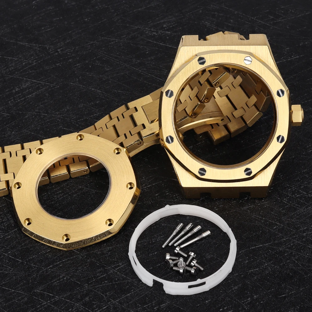41mm achteckiges Uhrengehäuse, Armbänder, Saphirglas für Royal Oak 31,8mm Zifferblatt NH34 NH35 NH36 NH38 NH70 NH72 4R 7S26 Uhrwerk – Detail 4