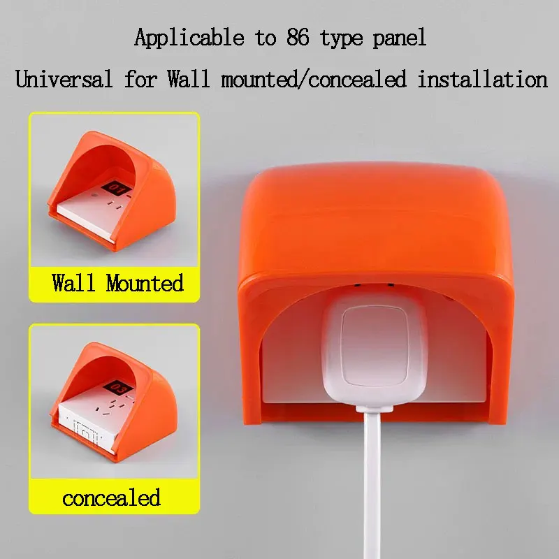 86 Type Wall Mounted Foldable Stretch Integrated Charging Pile Rain Cover Outdoor Open-air Water-Blocking Socket Protection