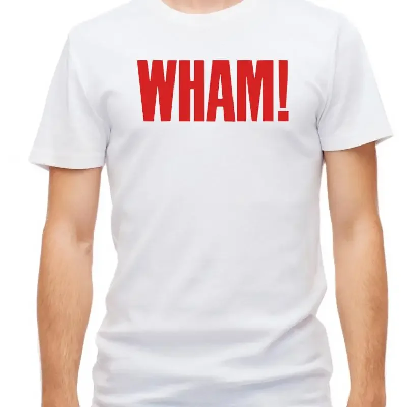 Wham George Michael Andrew Ridgeley Short Sleeve T Shirt Men H390