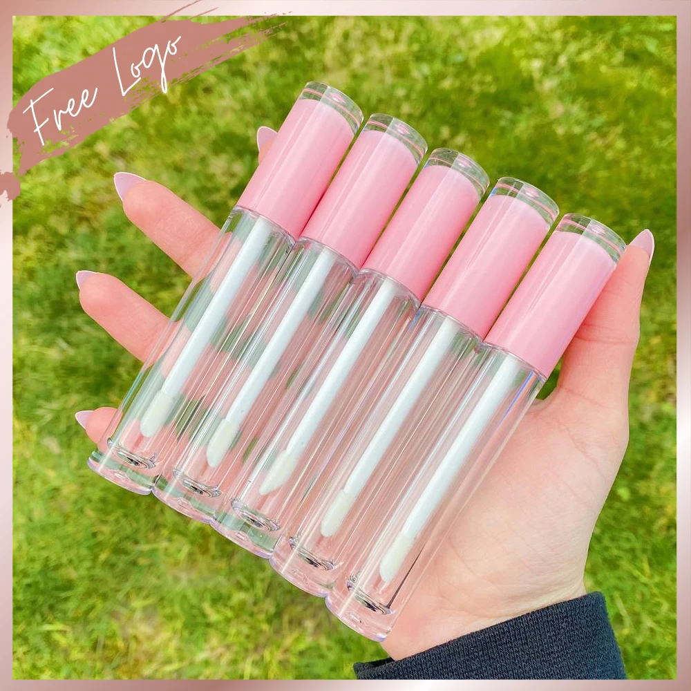 Private Label Wholesale Empty Round Cylindrical Lip Gloss Tubes with Soft Wand For Making Lip Glaze Reliable Cosmetic Makeup