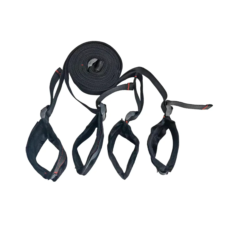 BDSM SM الأصفاد الناعمة عبودية مجموعة الكبار لعبة الجنس تكبيل الكاحل القيود Sextoy زوجين الرقيق منتجات الجنس المثيرة نظام حزام السرير #6