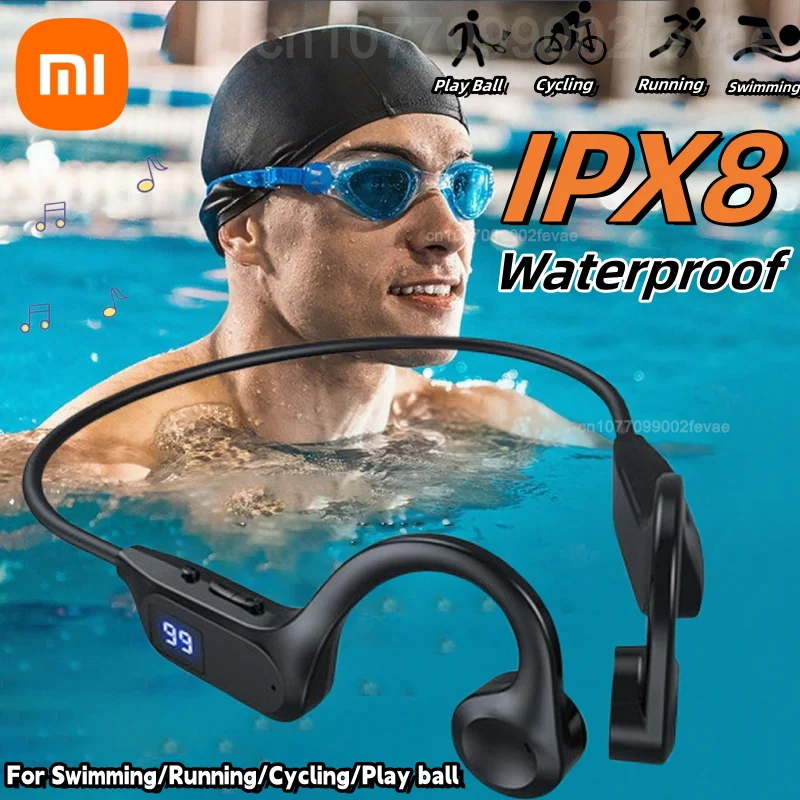 Xiaomi Bluetooth-гарнитура с костной проводимостью IPX8 Водонепроницаемая беспроводная гарнитура для плавания с микрофоном SD-карта Plug-In X7 Спортивная гарнитура