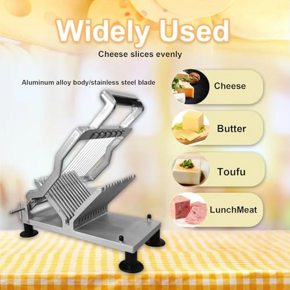 Commercial Cheese Slicer Cheeser Butter Cutting Board Machine Slices are Uniform Manual Cheese Cutter with 1cm/2cm