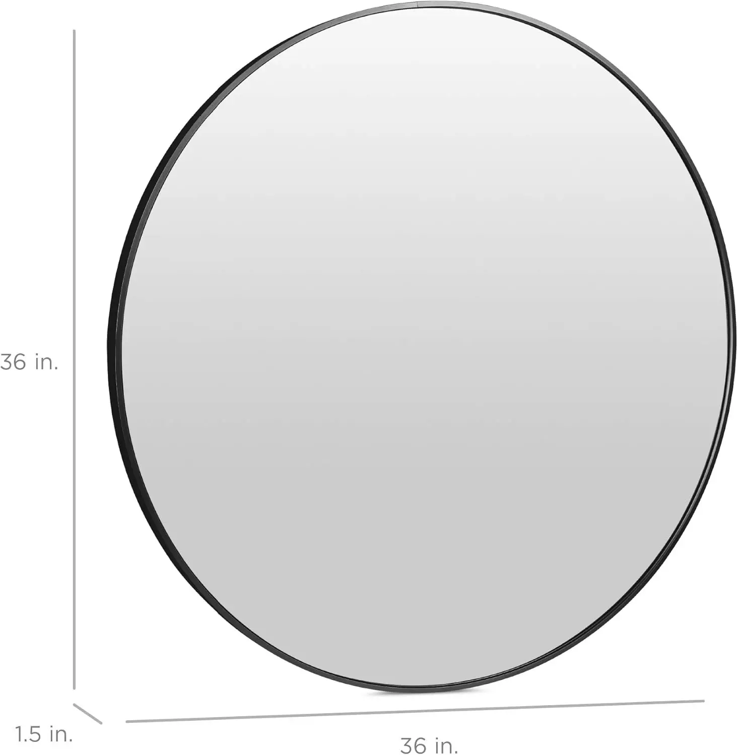 Beste Keuze Producten 36in Ingelijste Ronde Wandspiegel Voor Badkamer Ijdelheid, Slaapkamer, Badkamer, Woonkamer, W/Hoge Helderheid Reflectie