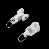 50Pcs Plastic Curtain Track Glider Sliding Curtain Track Hooks Drapery Rail Roller Windows Ceiling Shower Curtain Pulley 2
