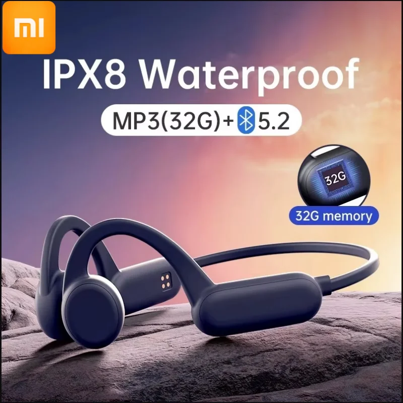 Xiaomi Bone Conduction Bluetooth Headphones Earphone IPX8 Waterproof Wireless Bluetooth 5.2 Sport 32G RAM Headset For Swimming