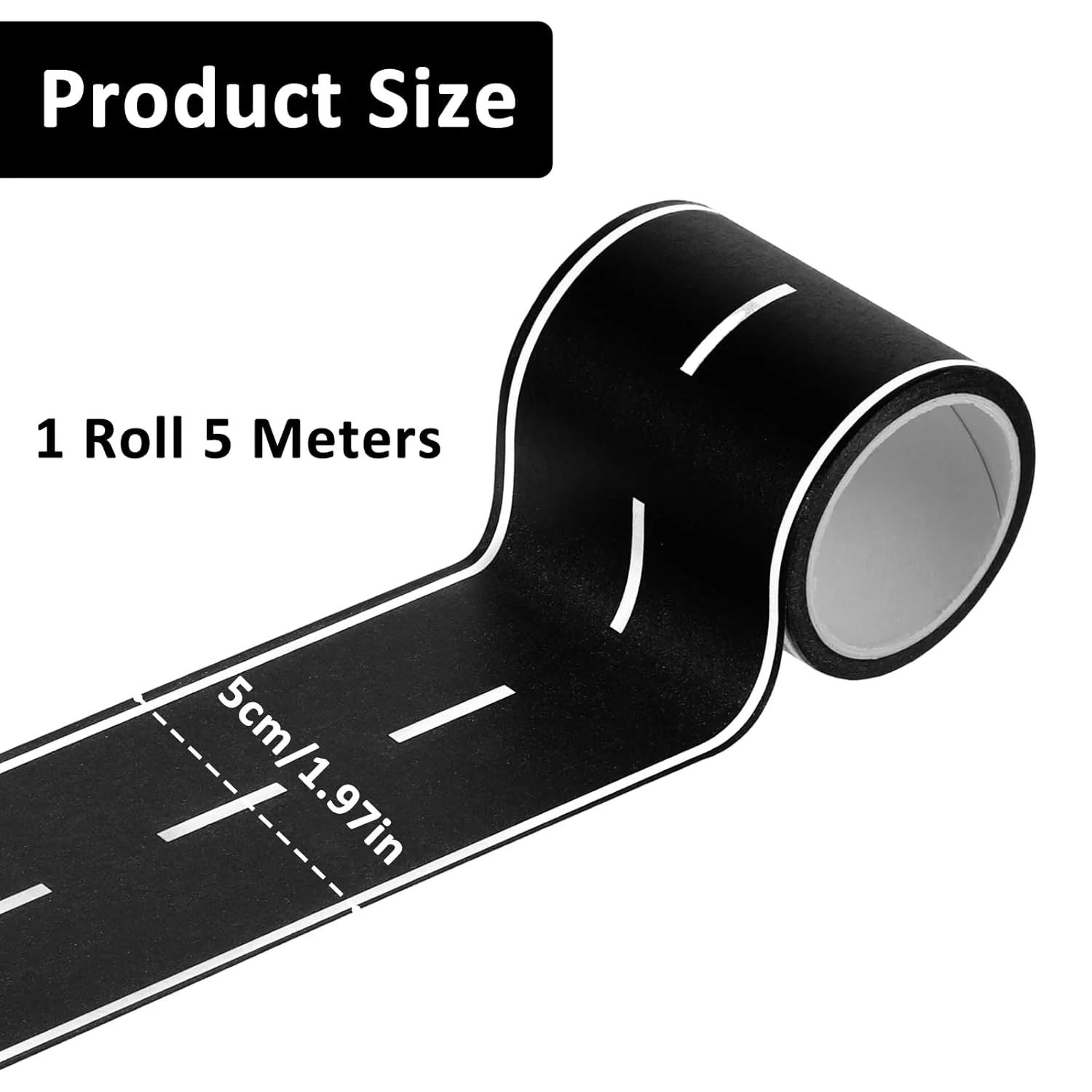 Black Track Tape,Toy Car Tape Track for Kids,Race Cars Decorations for Kids Birthday Party