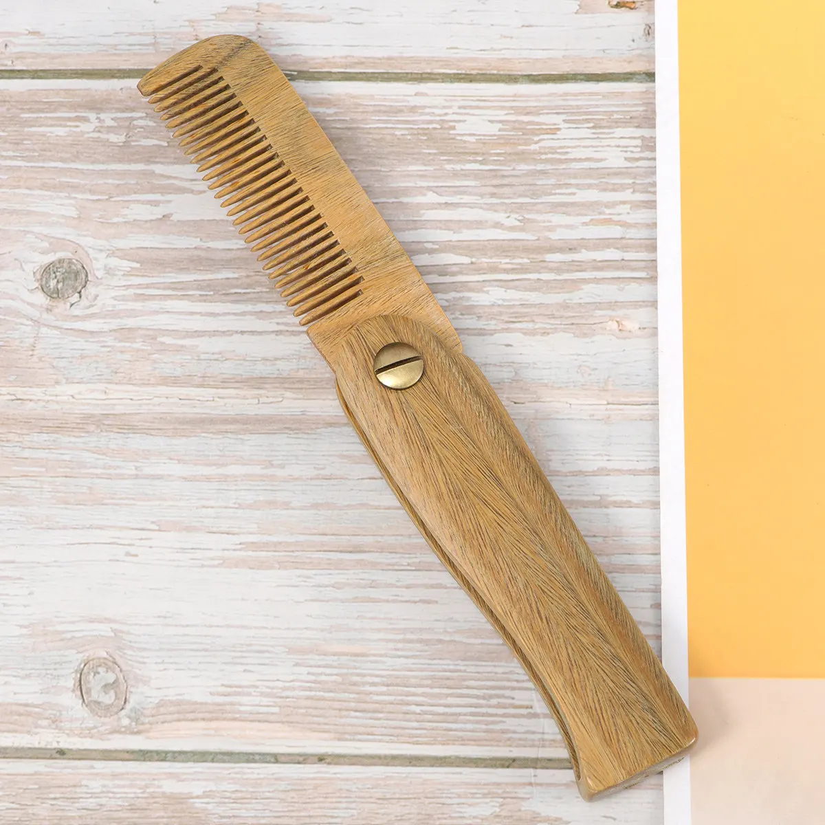 

Anti-Static Green Sandalwood Comb Wooden Hair Smoothing Fine Comb for Daily Use Women Girls Burlywood Portable