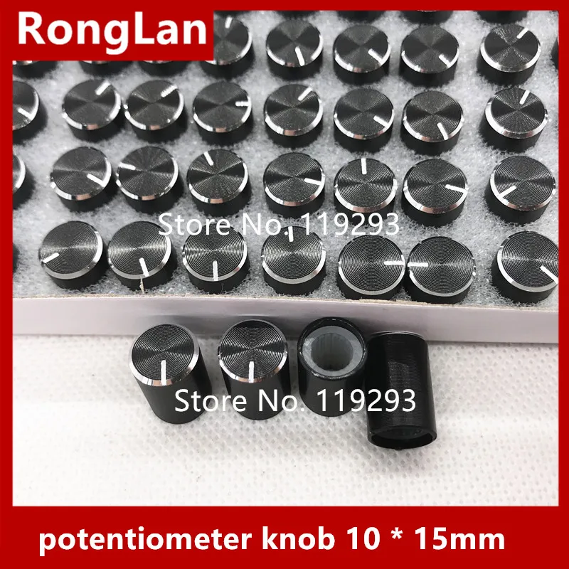 [BELLA]Aluminum volume knob potentiometers potentiometer knob 10 * 15mm 10X15MM --100PCS/LOT