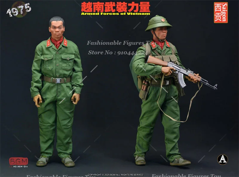 BGM BGM-014 1/6 مقياس تحصيل الشكل معركة الملابس القوات المسلحة فيتنام سايجون 1975 صالح 12 بوصة عمل الشكل دمى الجسم #3