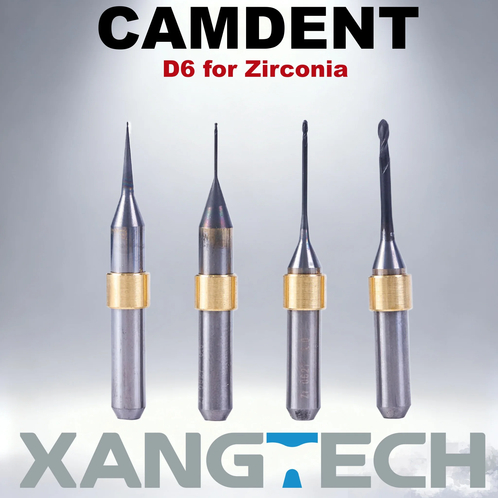 

XANGTECH CAMDENT CDM5Z D6 Zirconia Milling Burs for Zirconia Blocks CAD CAM Dental Laboratory Milling Cutters Dental Materials