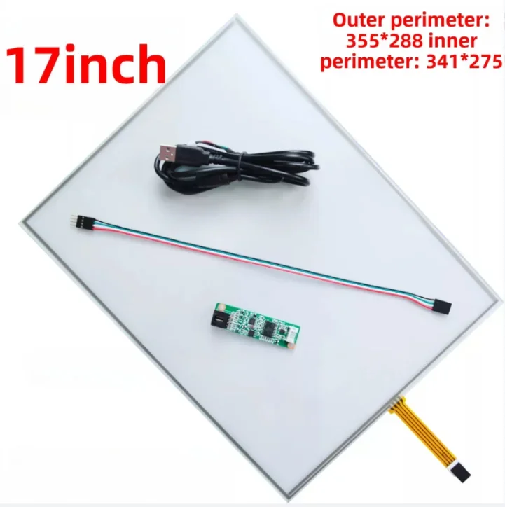 17 inch 4 wire touch screenIndustrial computer, industrial grade, control board, four-wire resistive touch screen 355 288