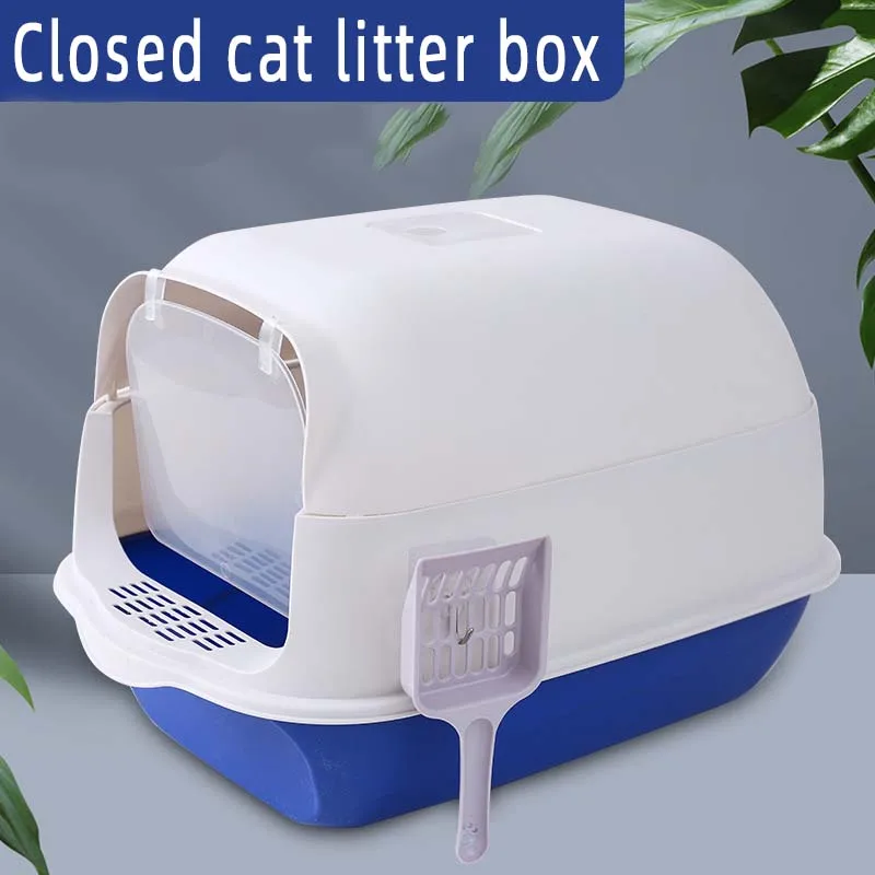 Fully Enclosed Cat Litter Box Pet Litter Box Cat Splash Proof Toilet CleanSand Litter Box Cat Supplies Cat Tray Sandbox for Cats