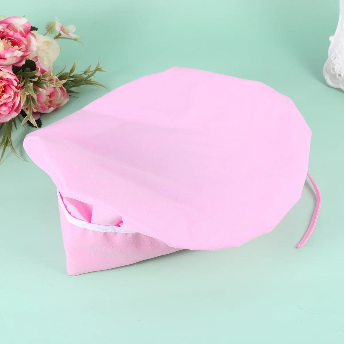 Boné de chef leve de cor pura, chapéu de trabalho de algodão respirável para catering, restaurante, pessoal ajustável, com cadarço, cozimento de alimentos, 1 peça