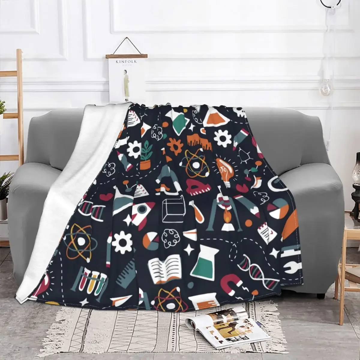 Amazing Science Blankets Biology and Chemistry Fuzzy Funny Warm Throw Blankets for Home Restaurant Autumn/Winter