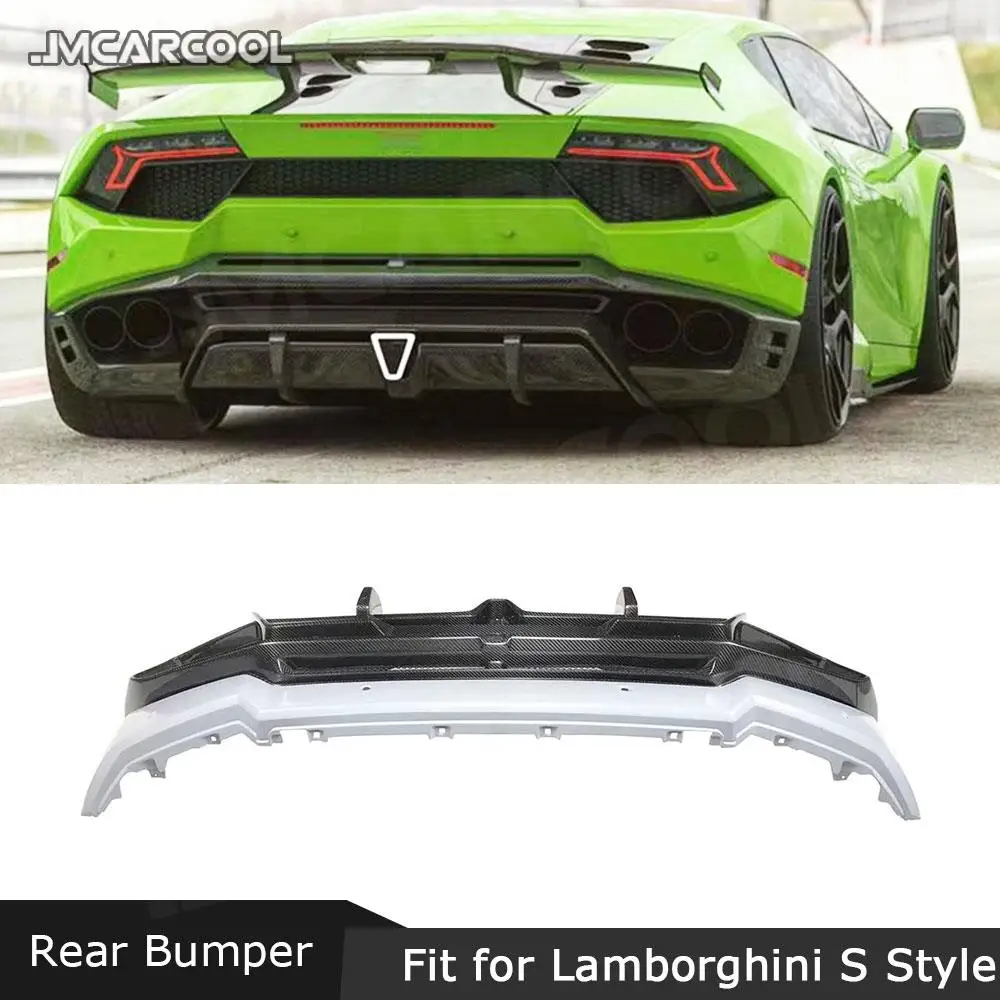 

JMCARCOOL сухой карбоновый задний бампер, диффузор для губ, комплекты кузова, чехол для Lamborghini LP580 LP610, защита бампера, автозапчасти