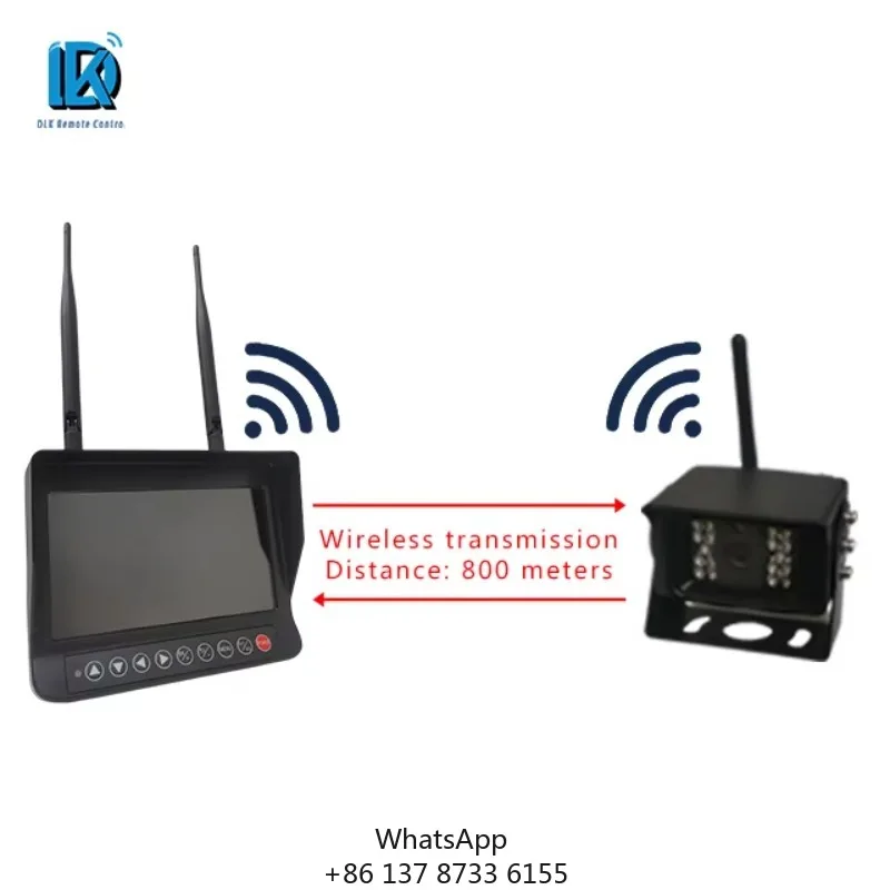 Industrial Crane Truck 4-Button Remote Control With HD Camera Waterproof IP68 500m Range CE Certified For DC12V And 24V