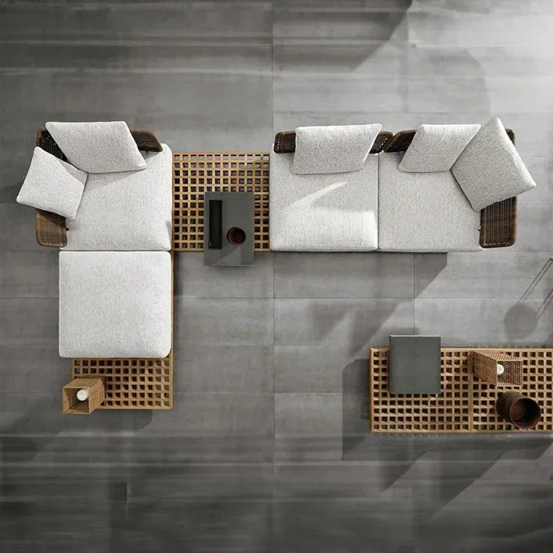 Rattan Furniture Outdoor Sofa Set Sparta Lounge Outdoor Wicker Daybed Beach Poolside Wicker Tent Patio Sofa patio furniture