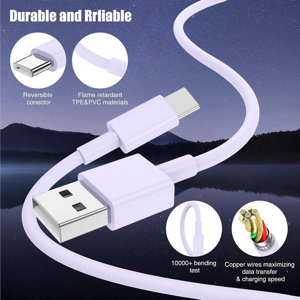 USB A to Type C Mobile Phone Cables Fast Charging USB Adapter Cable For Samsung Huawei USB C Data Cable 1pcs/2pcs/3pcs/4pcs/5pcs