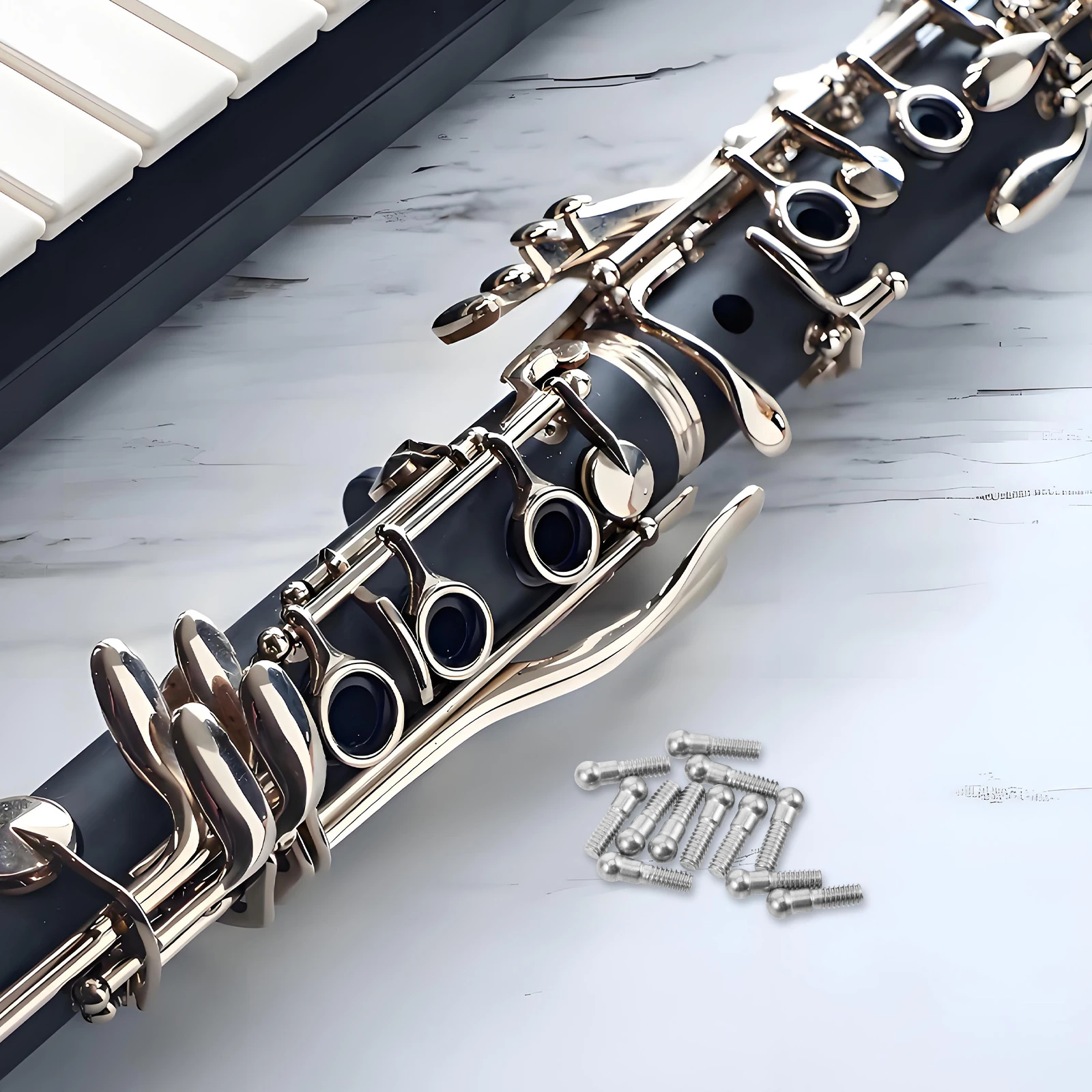 

20Pcs Clarinet Xi Key Metal Rods Durable Repair Parts for Low Maintenance Woodwind Instrument Accessories